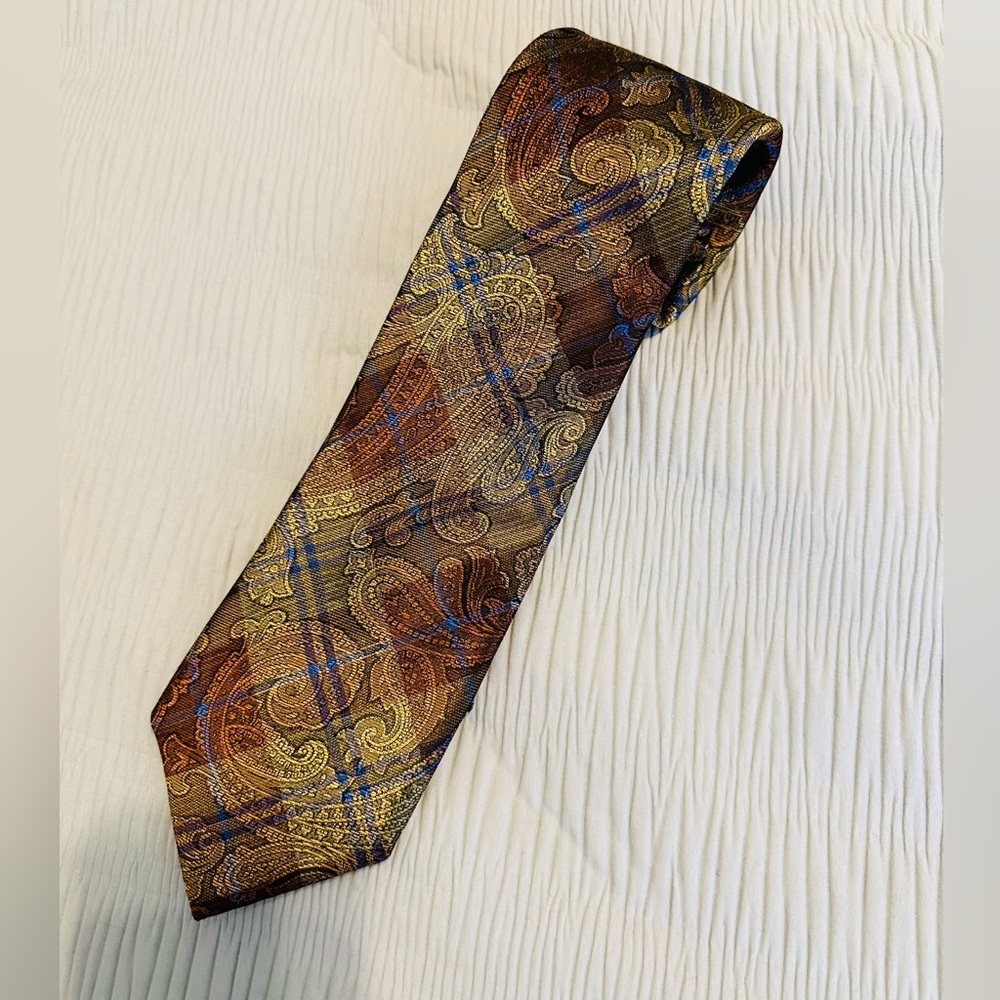 Robert Talbott Silk Paisley & Plaid Tie